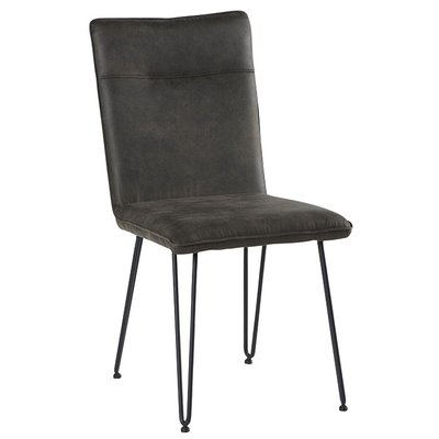 Chaise contemporaine pour salle à manger tissu marron KERALA (lot de 2) PIER IMPORT