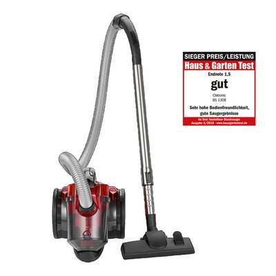 Aspirador sem saco, vermelho, 700W ECO-CYCLON, da Clatronic CLATRONIC