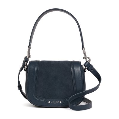 Petit sac à bandoulière Ella en cuir grainé et nubuck LE TANNEUR