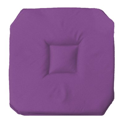 Coussin galette de chaise 4 rabats 36 x 36 cm prune DOUCEUR D'INTÉRIEUR