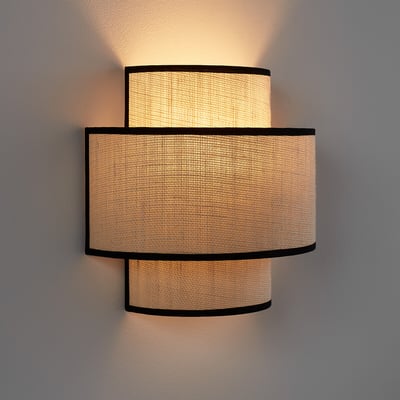 Dubbele wandlamp in jute, Come LA REDOUTE INTERIEURS