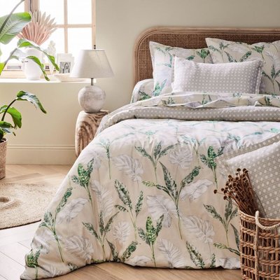 Housse de couette en satin aux impressions de cannage TRADILINGE