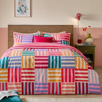 Ana Stripe Reversible Duvet Cover and Pillowcase Set FURN.