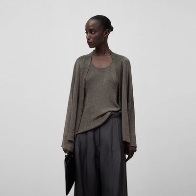Veste kimono en maille métallisée ADOLFO DOMINGUEZ