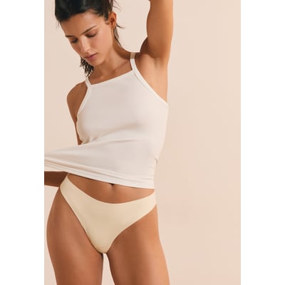 Tanga en coton sans coutures INVISIBLE W25 ETAM