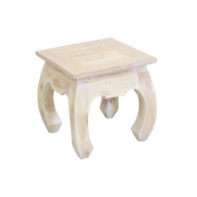 Table basse en acajou blanchi OPIUM 45 x 45 AUBRY GASPARD