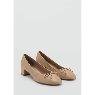 Ballerines talon cuir nœud MANGO