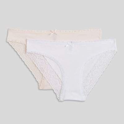 Lot de 2 culottes EMMA en coton BIO, certifié OEKO-TEX MONOPRIX