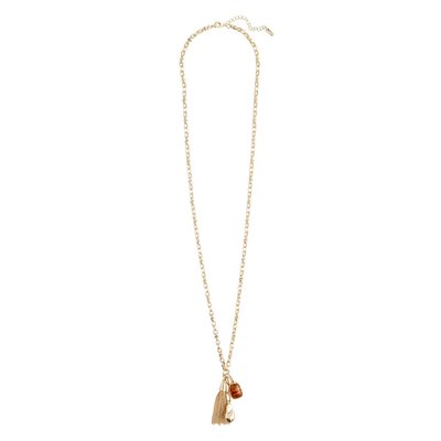 Long collier en acier recyclé avec breloque NEXT