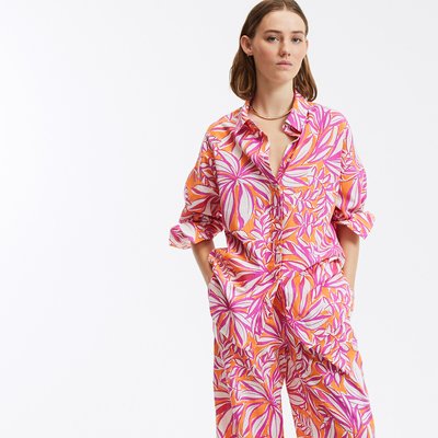 Camisa oversize estampada Signature, APOLLINE LA REDOUTE COLLECTIONS