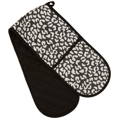 Cotton Double Oven Glove in All Over Leopard Print SO'HOME