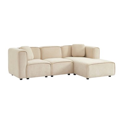 Canapé d'angle droite 3 places tissu LESTER SWEEEK