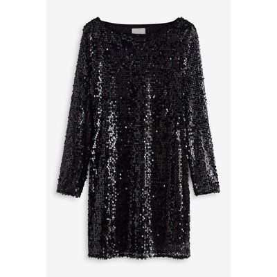 Mini robe manches longues à sequins NEXT