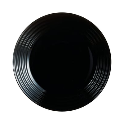6 assiettes à dessert noires 19cm -HARENA LUMINARC