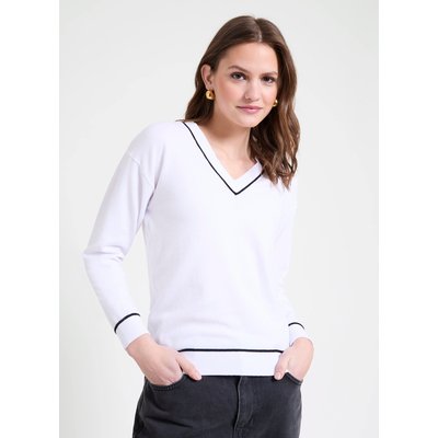 Pull col V à bandes MINABI NAF NAF
