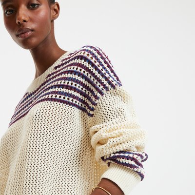 Trui met ronde hals in grof tricot LA REDOUTE COLLECTIONS