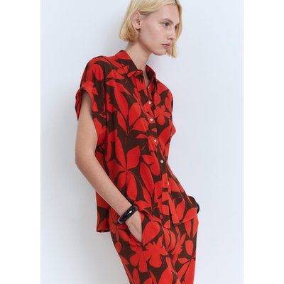 Chemise imprimée manches courtes MANGO