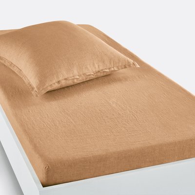 Drap housse enfant lin lavé, bonnet 30cm, Linot LA REDOUTE INTERIEURS