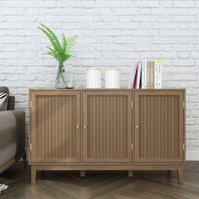 Boho Oak Rattan Large Sideboard SO'HOME