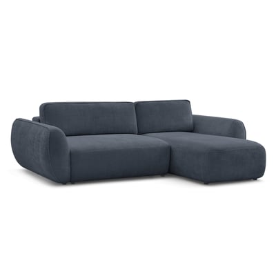 Canapé d'angle convertible 3 places en tissu texturé, DENISE BOBOCHIC