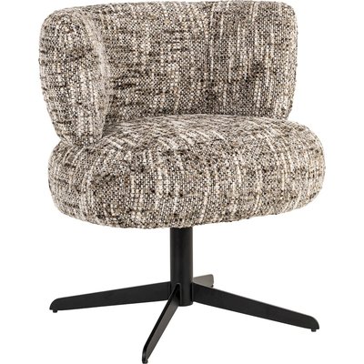 chaise pivotante design tissu  pieds noirs salon moderne RECOLLECTION