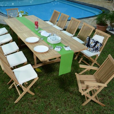 Salon de jardin en teck massif Thira, 12 places TECK ATTITUDE