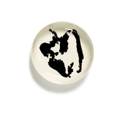 Assiette Haute Feast Par Ottolenghi Poivron Grès Blanc/noir Ø22 Cm SERAX
