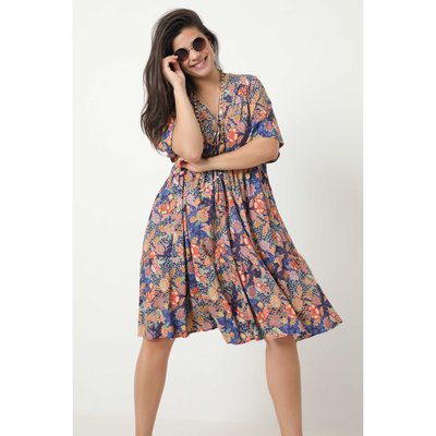 Robe mi-longue en fibranne imprimée JEAN-MARC PHILIPPE