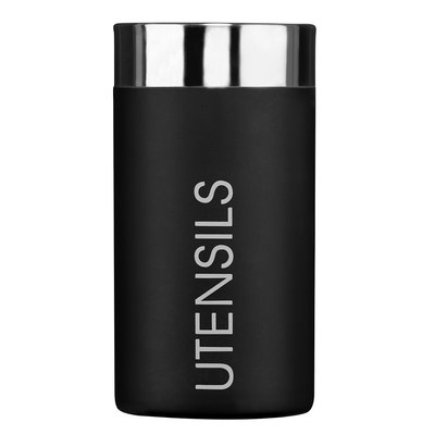 Utensil Holder in Black/Silver SO'HOME