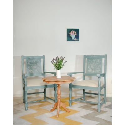 Paire de fauteuils en bois Ernest N°1569 - Bon état DEBONGOUT