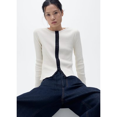 Cardigan coton fermeture contrastante MANGO