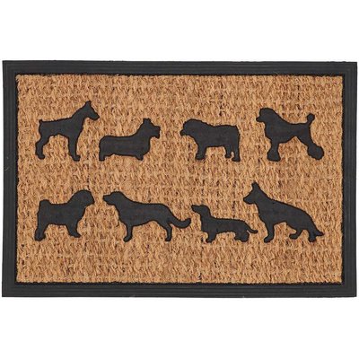Paillasson coco et caoutchouc 60 x 40 cm Chiens BEST FOR BOOTS