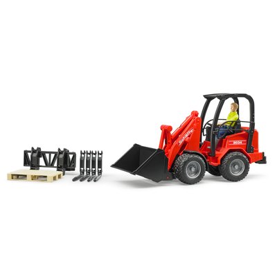 Chargeur compact Schäffer 2034 avec une figurine et accessoires BRUDER