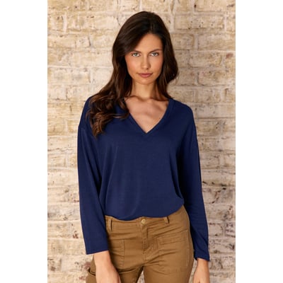 T-shirt manches longues col v uni TARCEL LA PETITE ETOILE