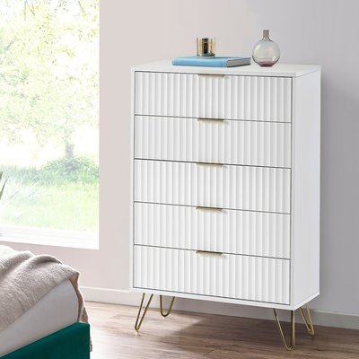 Ancona Sculptural Chest of 5 Drawers SO'HOME
