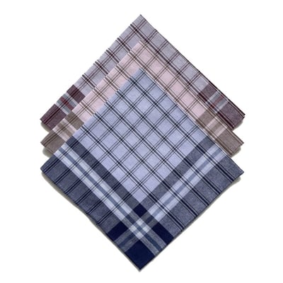 Lot de 12 mouchoirs homme Rouen 50x50  100% coton DECORATIE