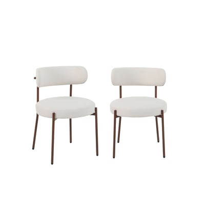 Chaises tissu pieds métal (lot de 2)  NOA BAÏTA
