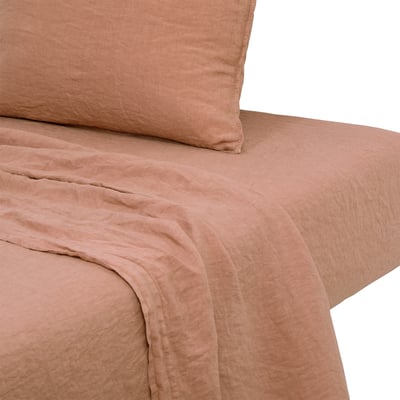 Drap plat  en lin lavé,PETIT JOUR DESFORGES