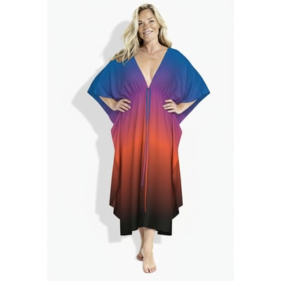 Caftan à manches courtes et encolure ULLA POPKEN
