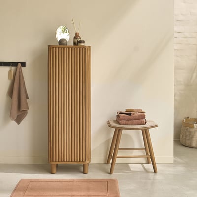 Colonne de salle de bain 1 porte en teck massif  COLINE BERAH GETAH