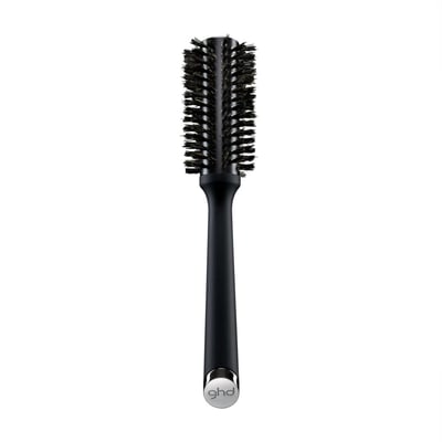 Brosse à cheveux ronde poils naturels - 35mm - the smooth : brushing lisse et volume maîtrisé des cheveux mi-longs GHD