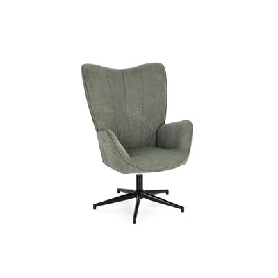 Fauteuil de salon pivotant en tissu à accoudoirs dossier haut - IGOR HELLIN, DEPUIS 1862