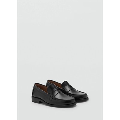 Mocassins découpe cuir effet patiné MANGO MAN