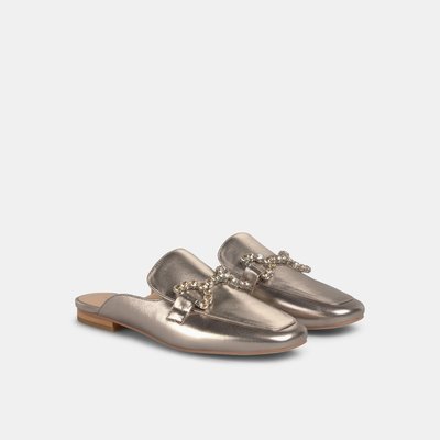 Mules plates à strass avec bout rond ALMA EN PENA