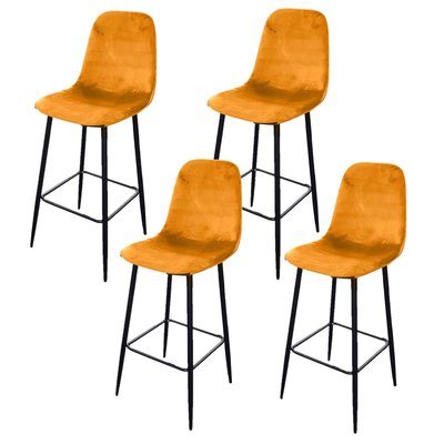 Lot de 4 Tabourets de bar en velours vintage Inoui TOILINUX
