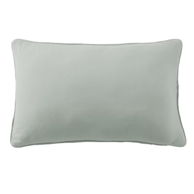 Coussin rectangulaire déhoussable 40x60 cm Gaze de Coton Terra Eucalyptus EDEN