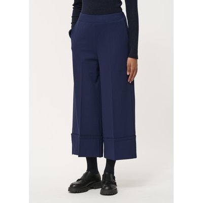 Pantalon large  à grand revers en jersey stretch HUMILITY