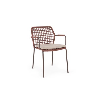 Chaises de jardin à accoudoirs et coussin (lot de 4) - PALMA HELLIN, DEPUIS 1862