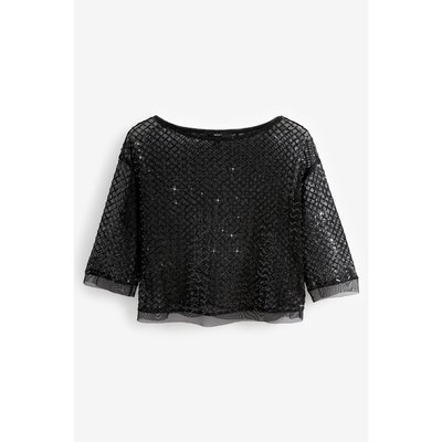 Haut transparent orné de sequins NEXT