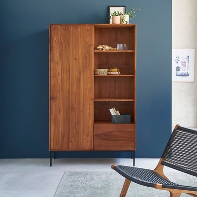 Armoire 1 porte et niches en bois de teck  LINA BERAH GETAH